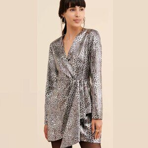 - NEW Ronny Kobo Metallic Leopard Sequin Mini Dress BX9